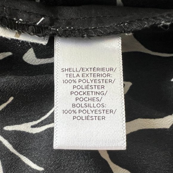 LOFT One-Piece Black & White (Cream) Leaf Pattern Jumpsuit Romper Size 10 - Picture 6 of 14